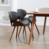 European luxury solid wood leather dining chair