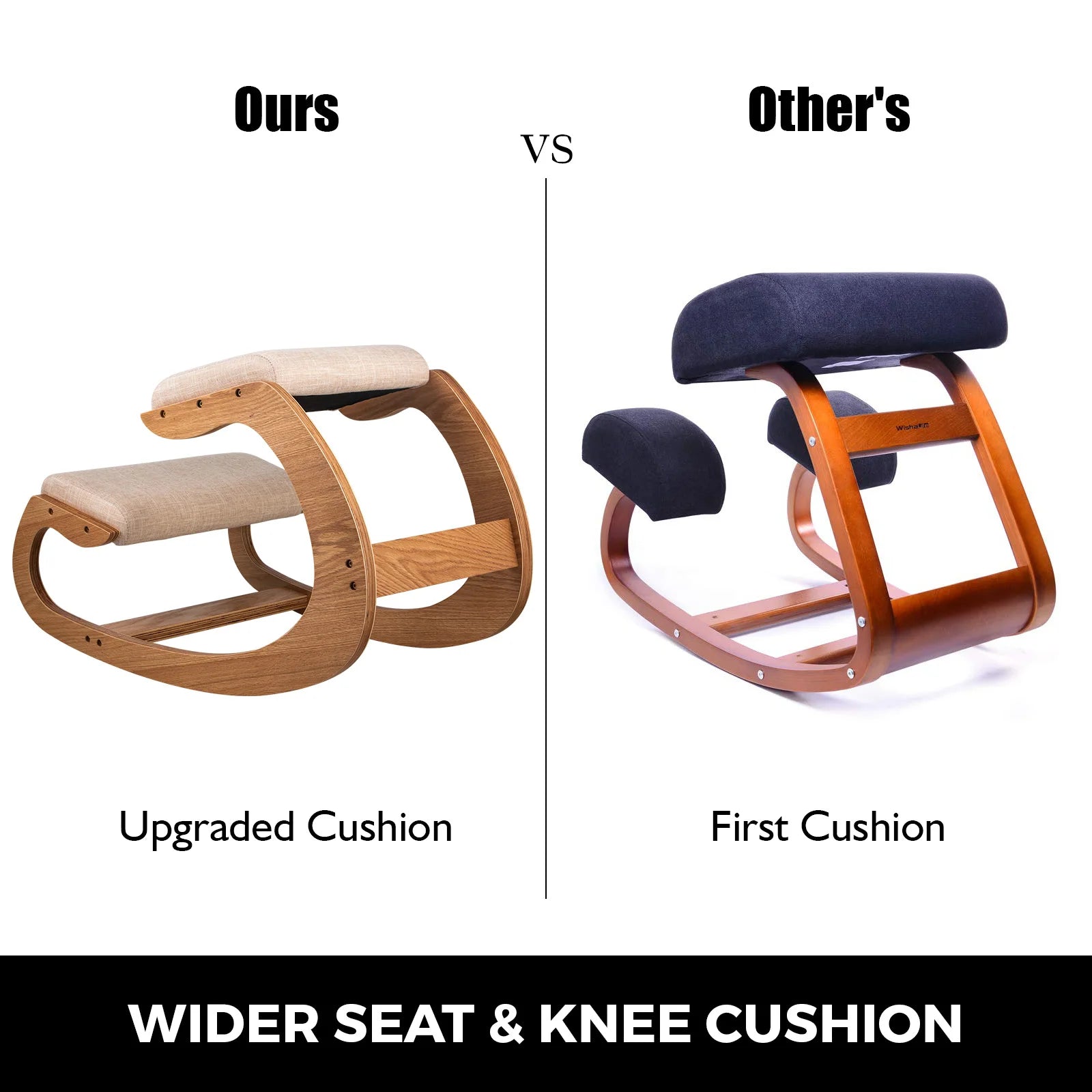 Wooden Kneeling Rocking Chair for Posture Correction