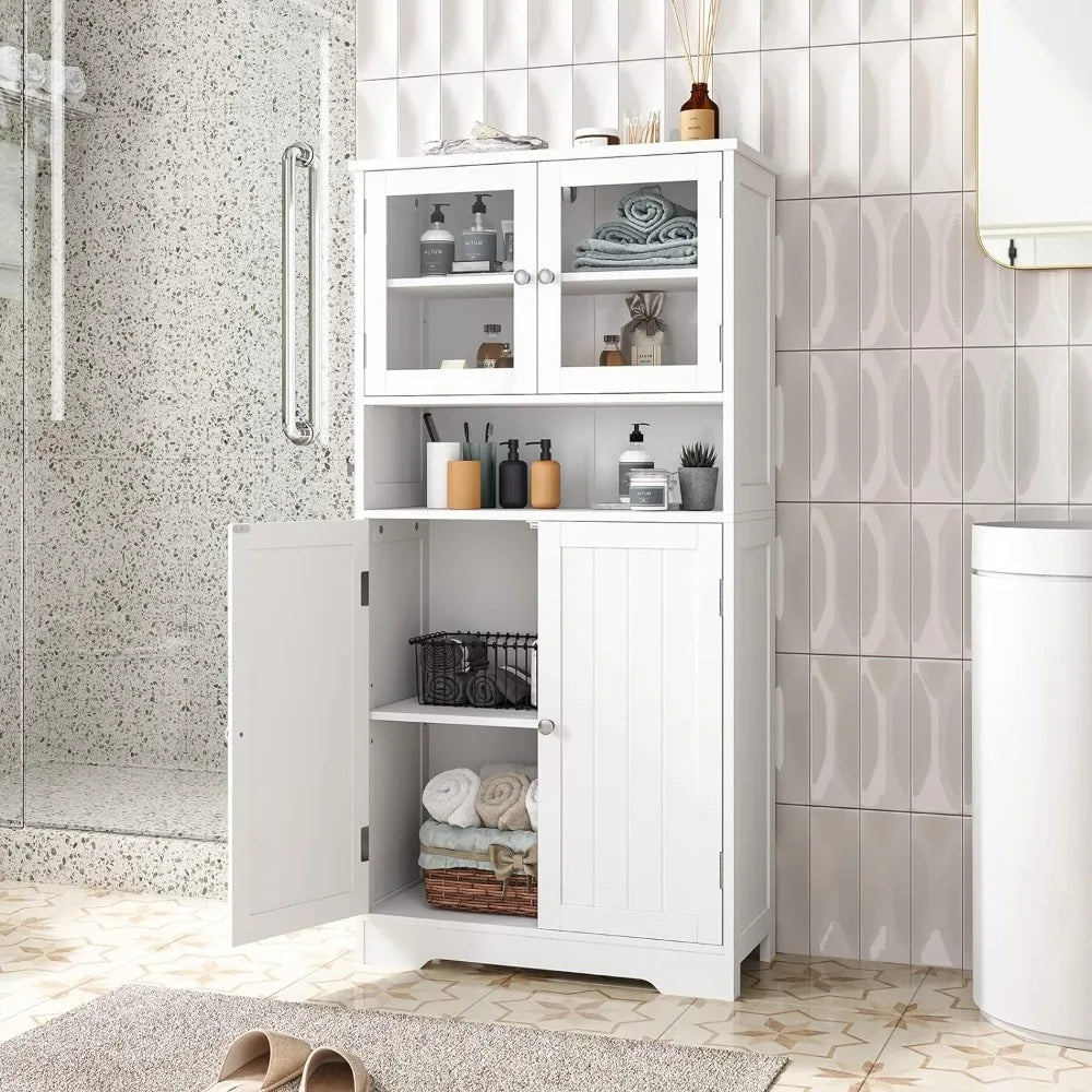 Floor Standing Cabinet with Open Shelves