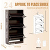 Narrow Shoe Cabinet with 3 Flipped Drawers