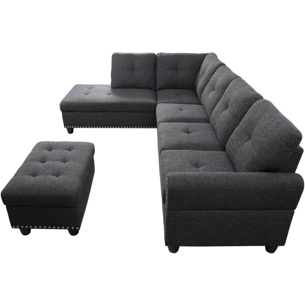 Furniture Fabric Partition Sofa with Storage