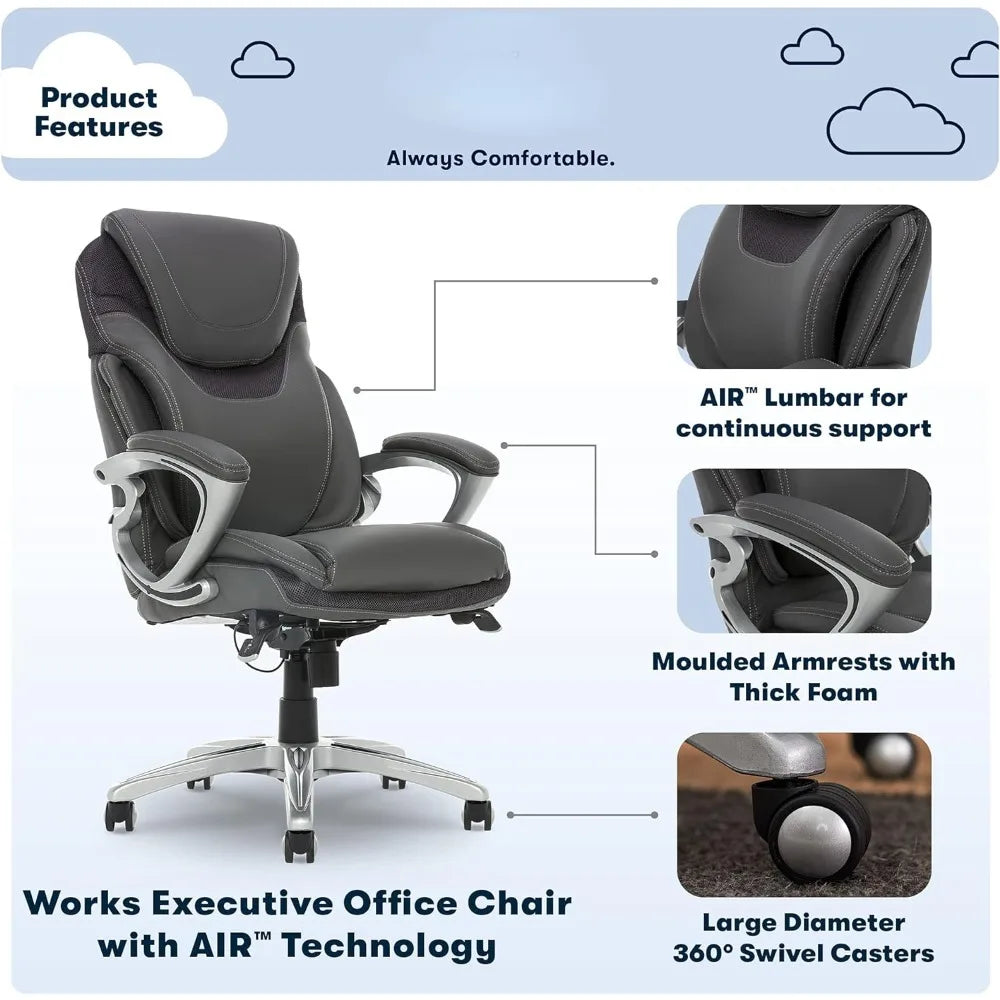 Ergonomic Office Chair with Waist Technology - Stylish Swivel Chair for Home & Office