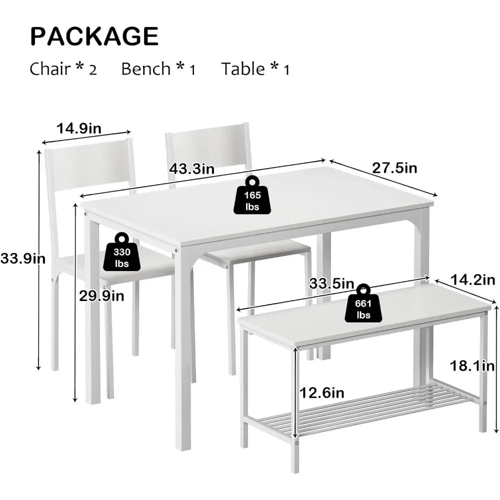 4 Person Dining Table Set