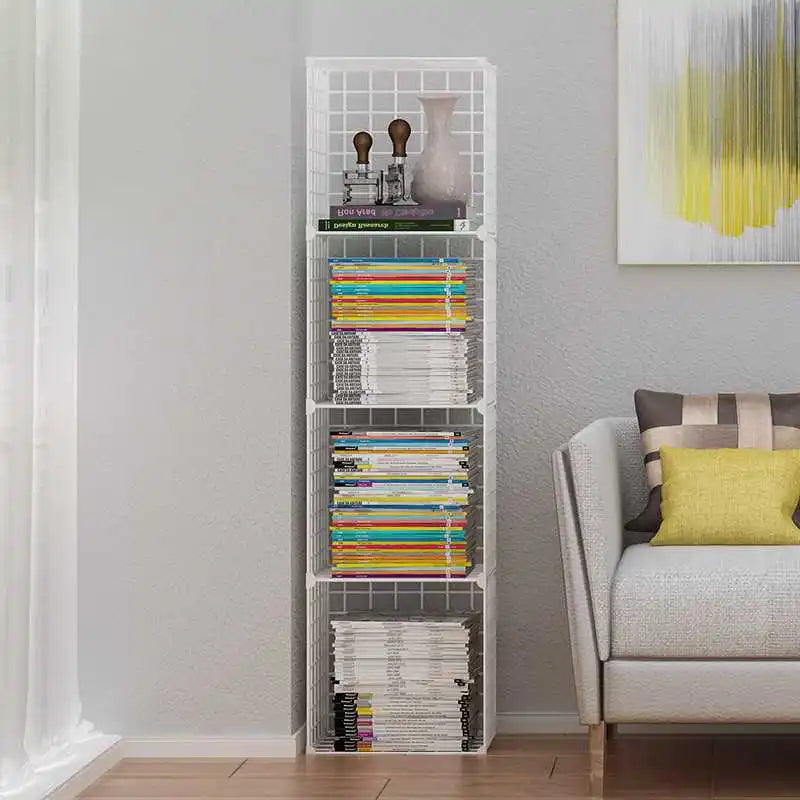 2 Row 6 Layer Stackable Wire Cubes Bookcase Storage Organizer