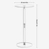 Minimalist Acrylic Drink Table – Modern Transparent Round Table for Living Room, Garden, and More