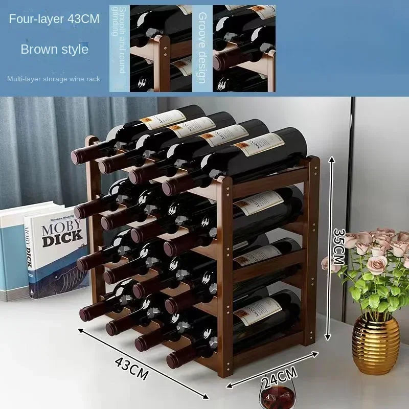 Wine Bottle Storage Rack Cabinet