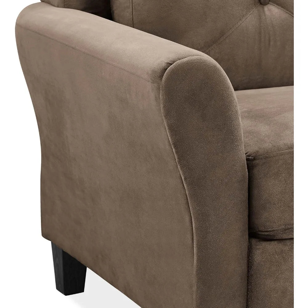 Brown, Padded Sofa Armchair