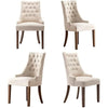 A set of 4 Side Dining Chairs with Plush Buttons