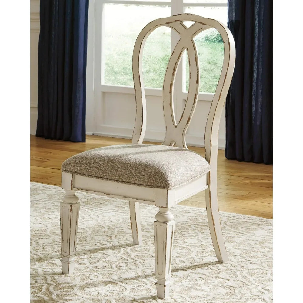 2 Pieces French Countryside Ribbon Rear Dining Chairs