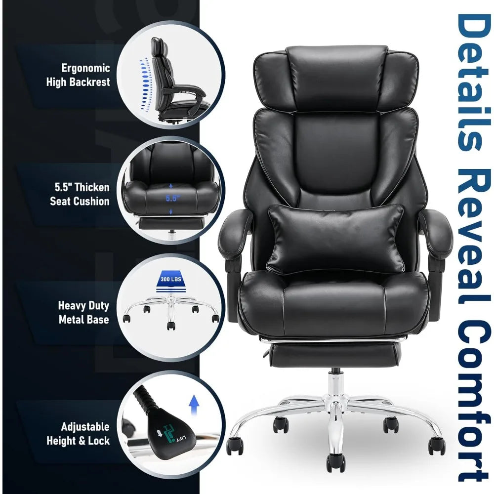 Office Chair with Lumbar Support Pillow