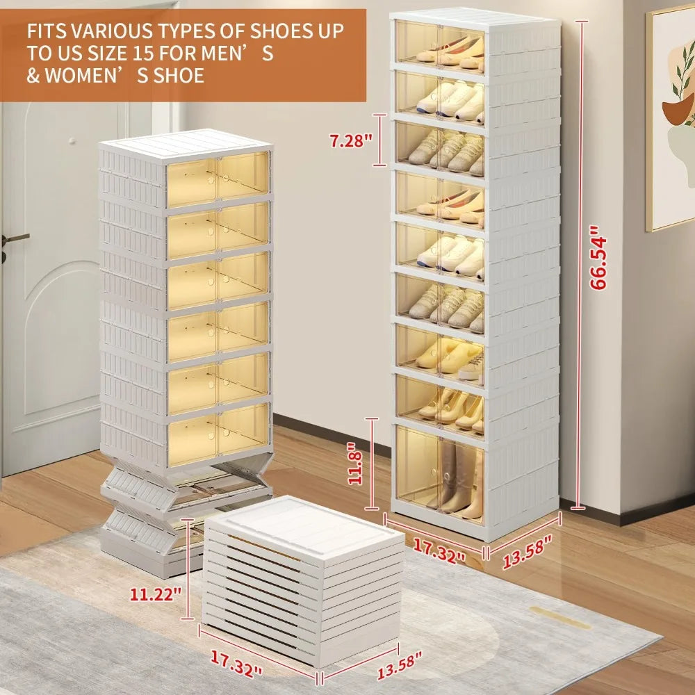 9 Layer Foldable Shoe Rack Organizer