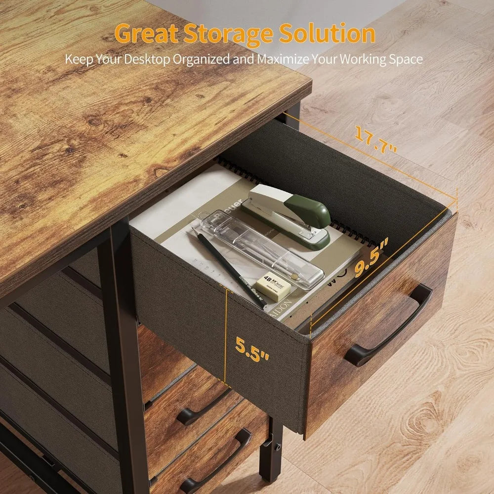 Office Desk with 4 drawers and storage Space