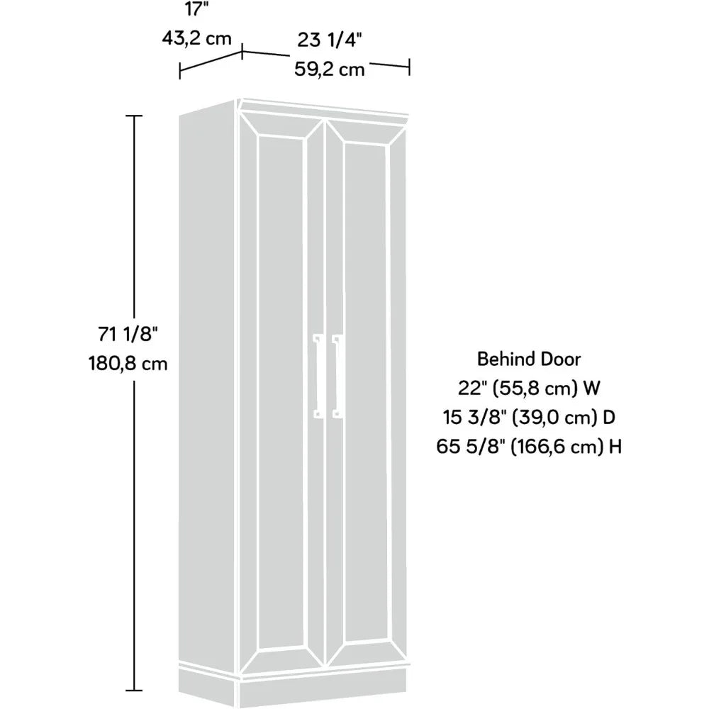 Four Adjustable Shelves, White Bathroom Cabinet