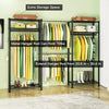 Metal Storage Cabinet with 4 Hanger Rods