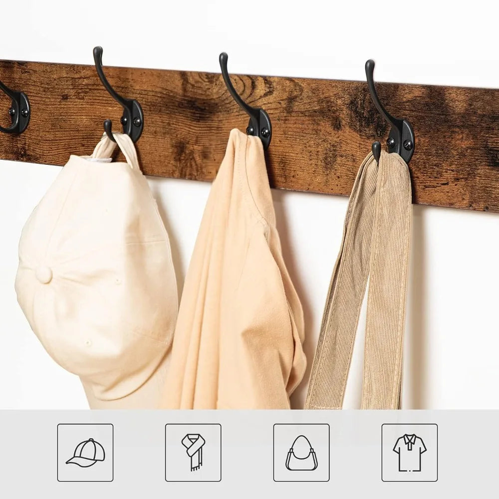 Shoe Rack Storage Device with Clothes and Hat Hooks