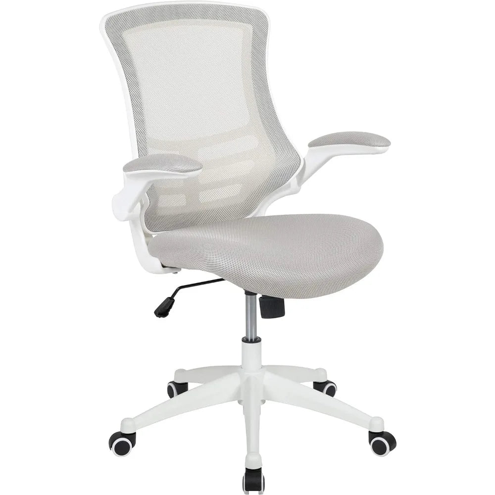 Office Chair with a Rotating Gray Grid