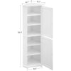 Bathroom Cabinet with 2 Doors and 4 Shelves