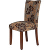 Classic Cushioned Brown Woven Dining Chairs