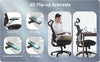 Office Chair with Headrest and 4D Flip Armrest