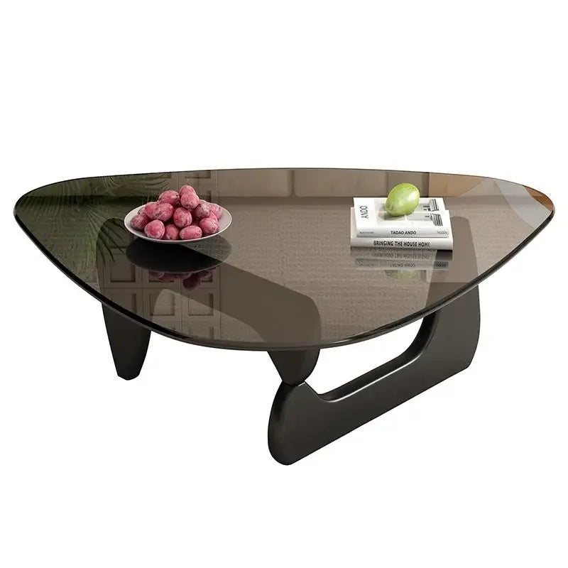 Nordic Minimalist Transparent Glass Coffee Coffee Table for Living Room