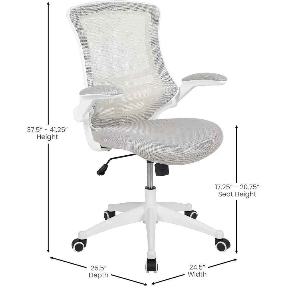 Office Chair with a Rotating Gray Grid