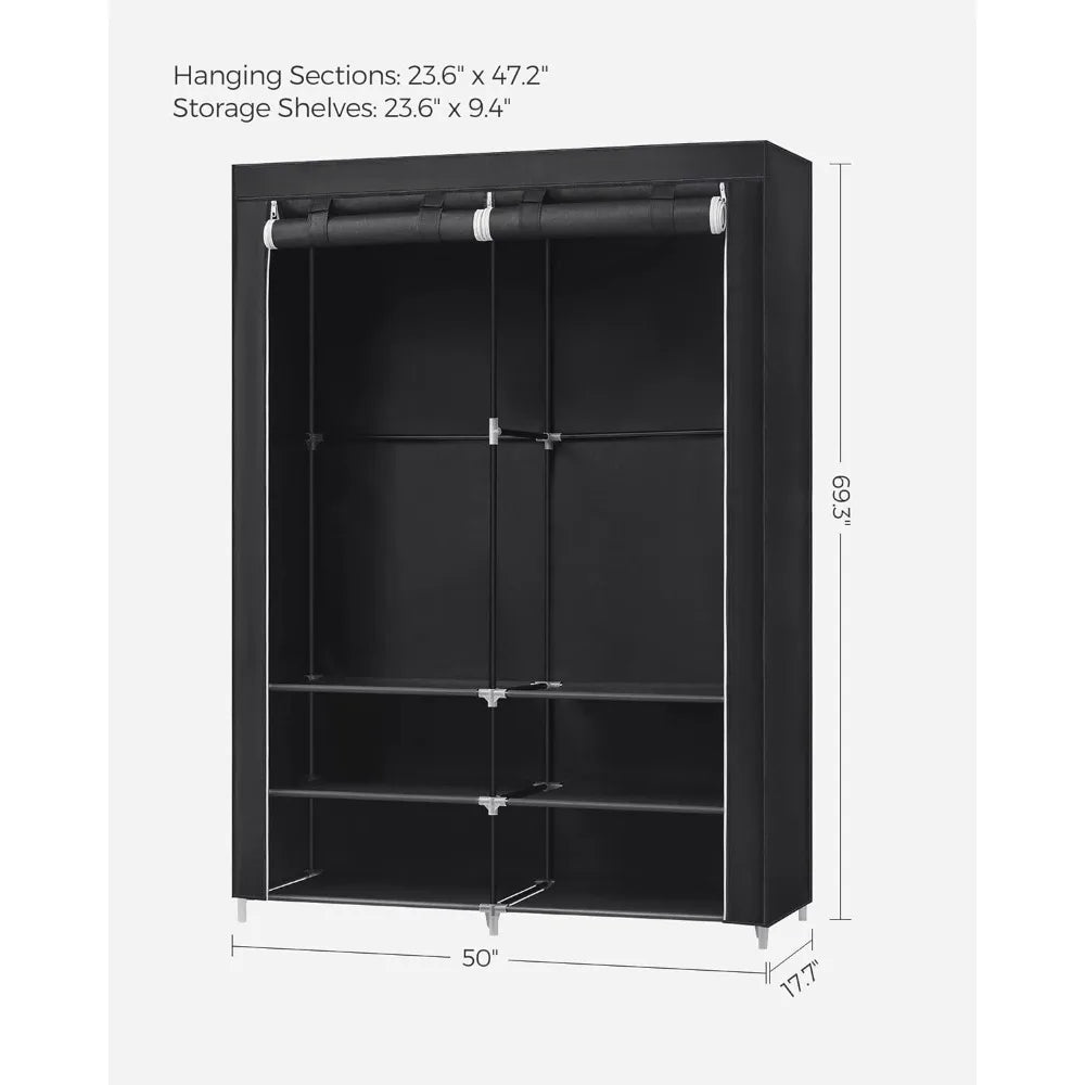 Portable Wardrobe with Shoe Rack and Lid