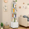 360 Display Floor Standing Bookshelf Storage Tower