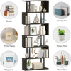 Durable 6-layer Black Display Cabinet Bookshelf