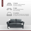 Living Room Soft Padded Armrest Sofa