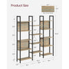 5-layer Bookshelf with 14 Open Shelves