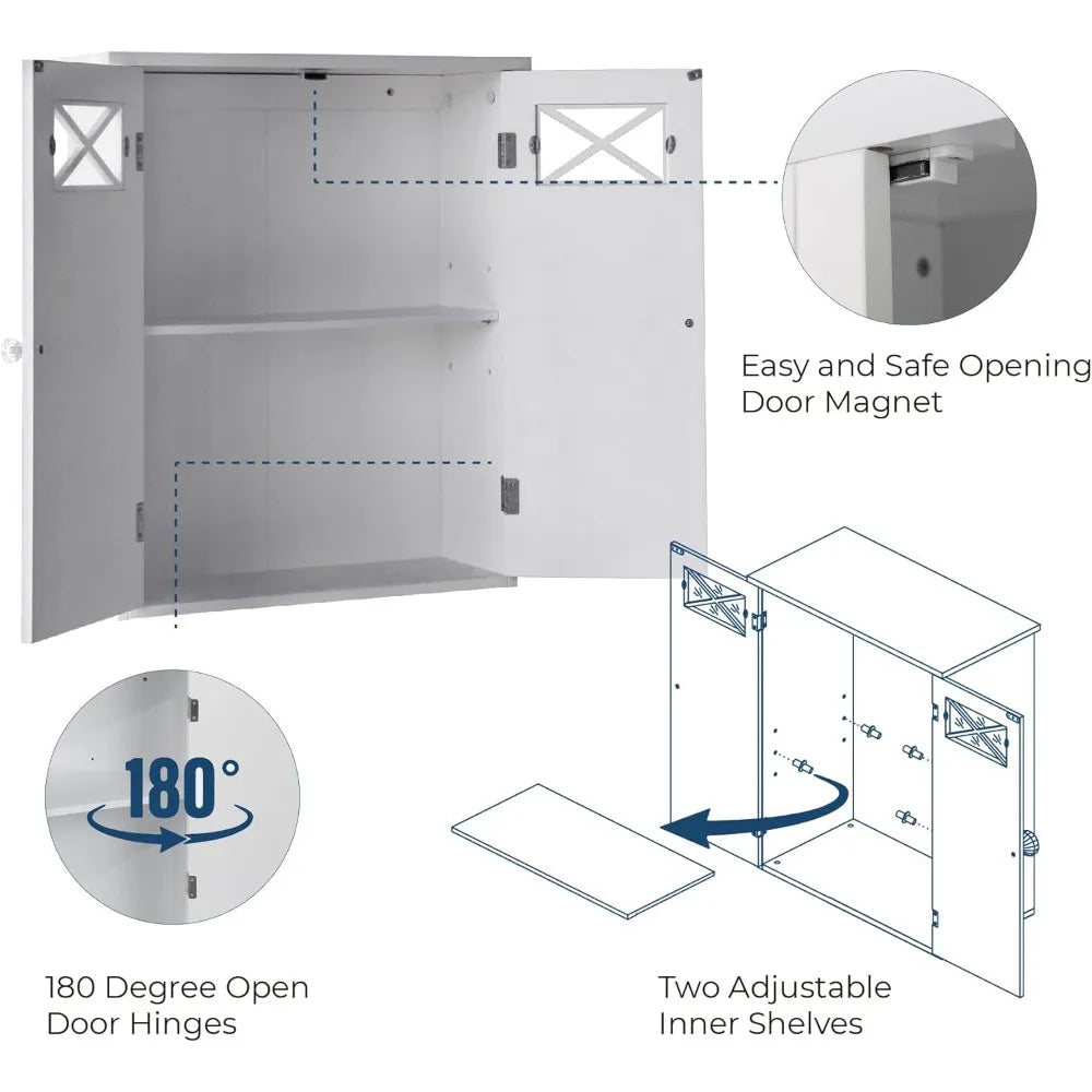 Movable Wall Cabinet with 1 Adjustable Shelf