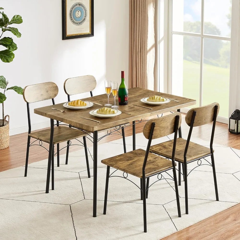 Dining Set with 4 Chairs