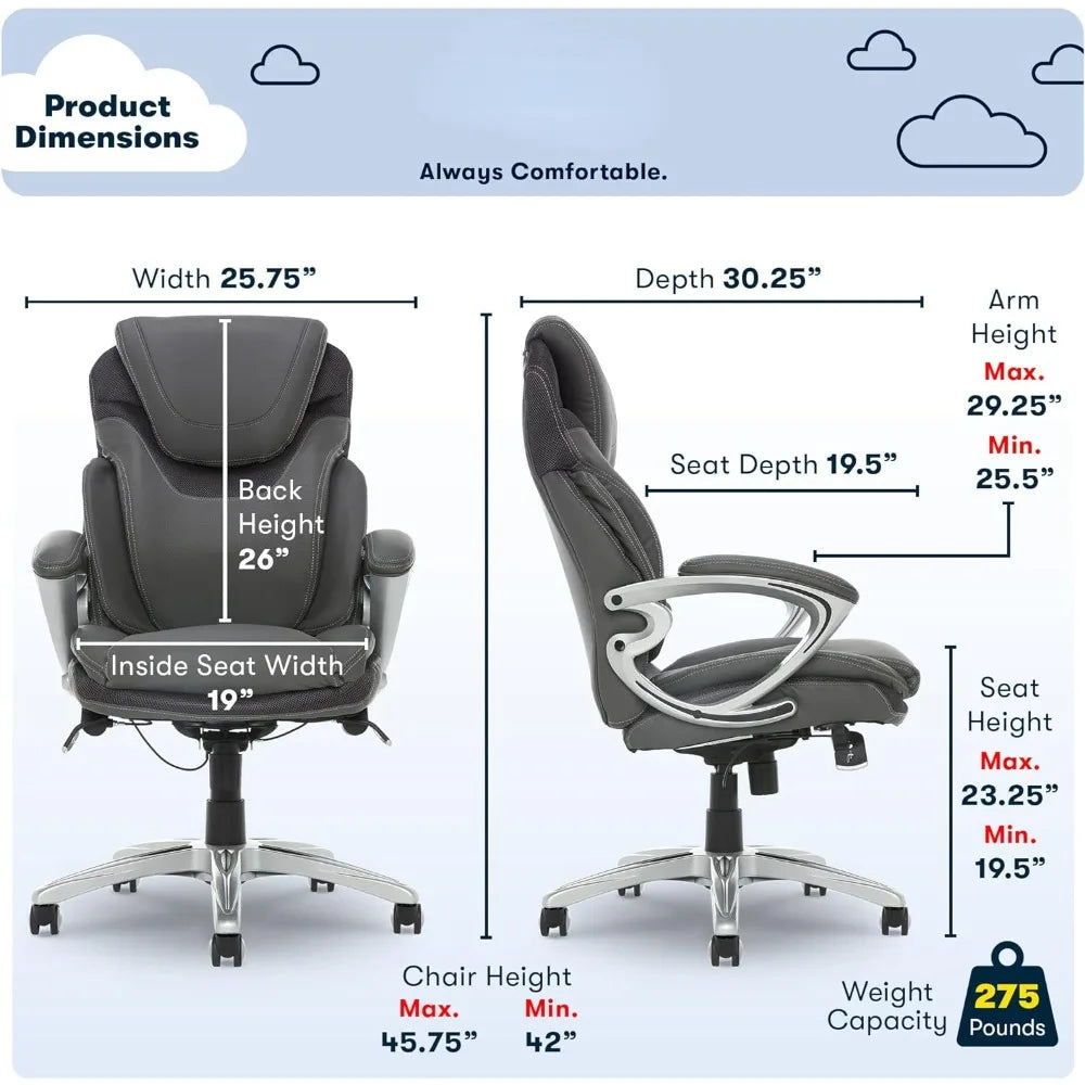 Ergonomic Office Chair with Waist Technology - Stylish Swivel Chair for Home & Office