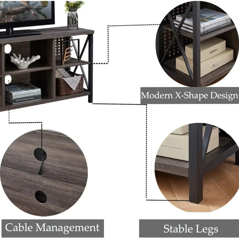 Television Stand Table with Media Console Cabinet