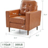 Camel Colored Artificial Leather Soft Sofa