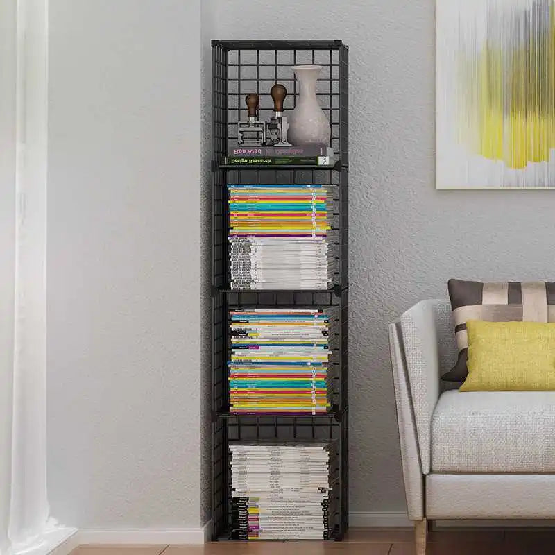 2 Row 6 Layer Stackable Wire Cubes Bookcase Storage Organizer