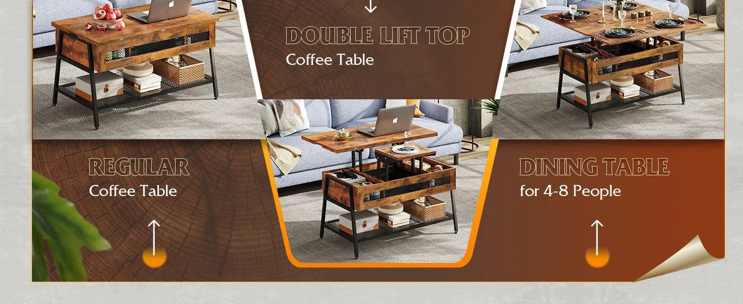 Three in One Elevating Coffee Table