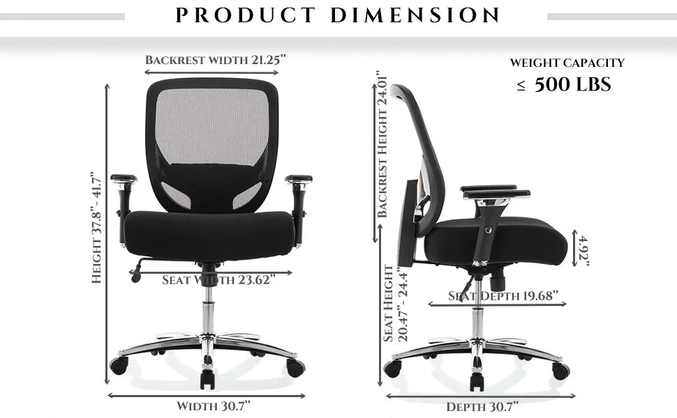 Office Chair with Thick Bandwidth Seats