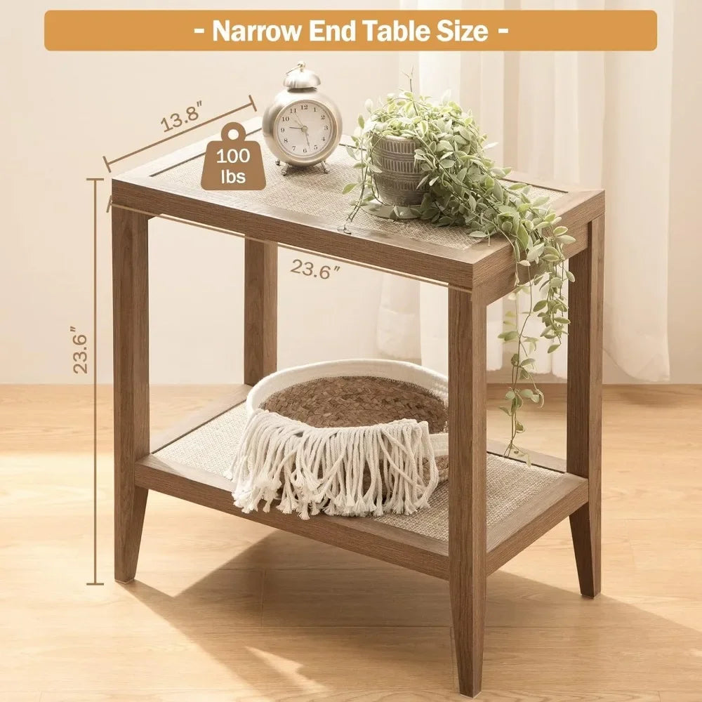 Side Table, Rattan Bar Coffee Table Set