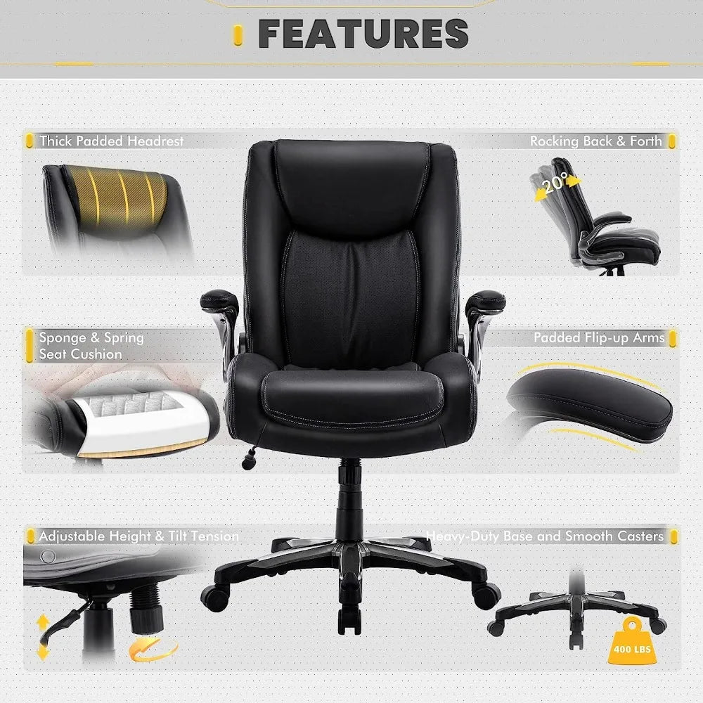 High Backrest Administrative Office Desk and Chair