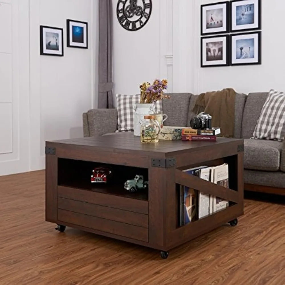 1 Drawer Square Coffee Table