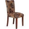 Classic Cushioned Brown Woven Dining Chairs