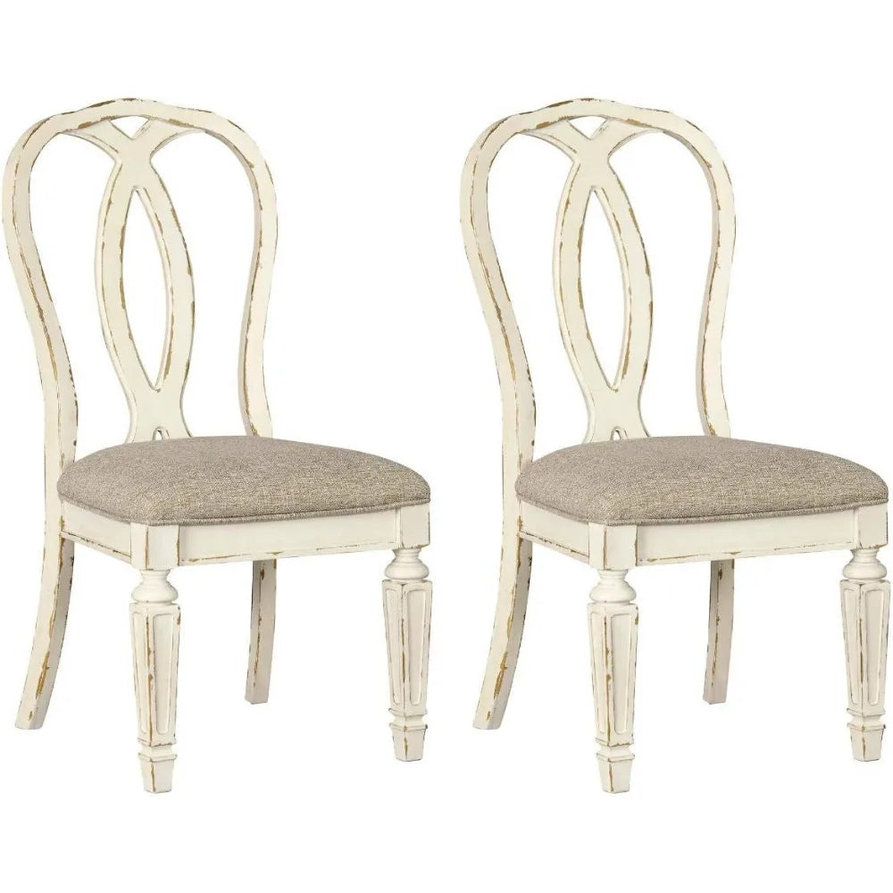 2 Pieces French Countryside Ribbon Rear Dining Chairs