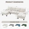 Living Room Convertible Segmented Sofa