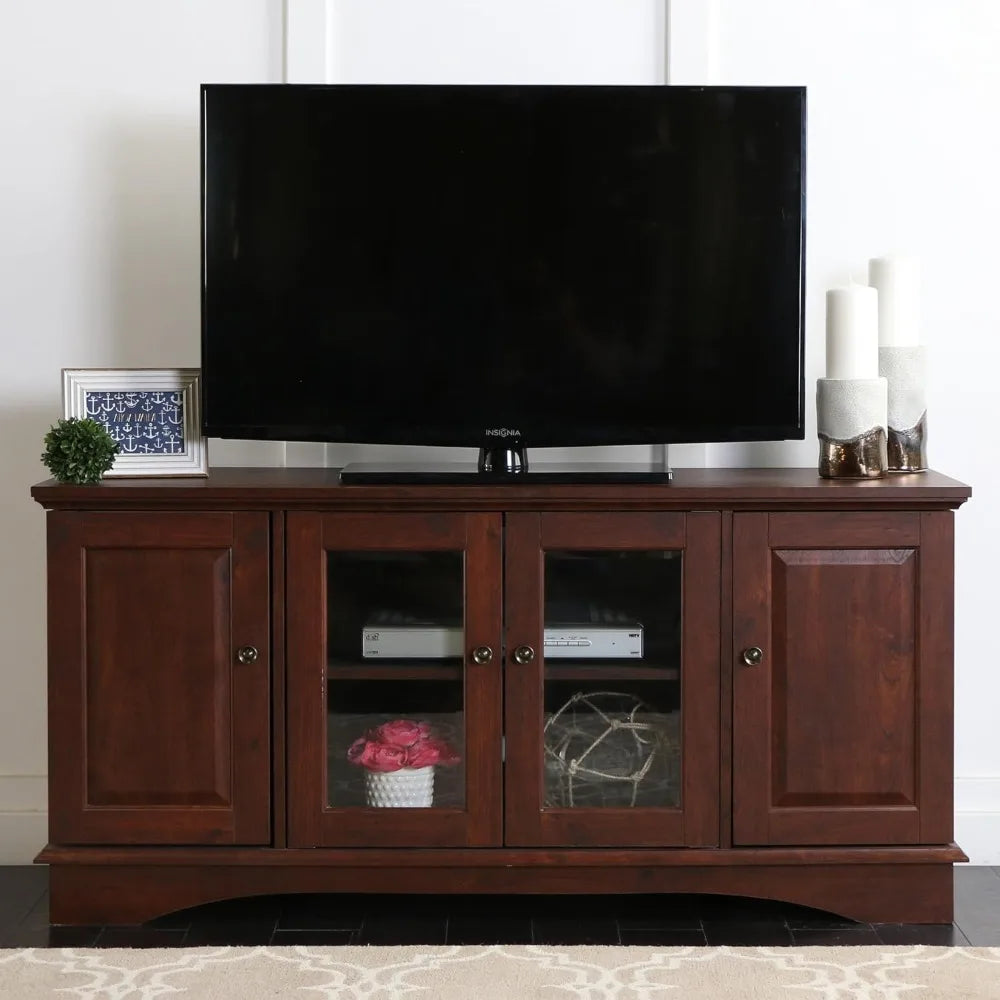 Wooden Universal TV Table with Storage Cabinet