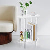 Acrylic Side Table – Transparent Modern End Table for Living Room, Bedroom & Office Décor