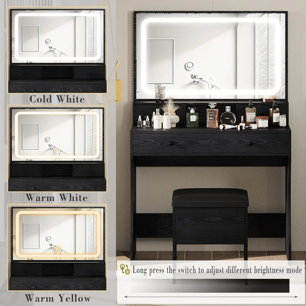 Dressing Table with LED illuminated Mirror