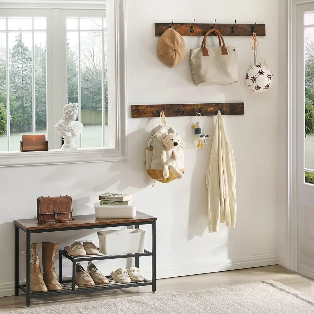 Hallway Shoe Rack with Clothes Hook