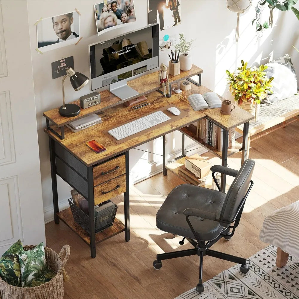 Office Desk with Monitor Bracket