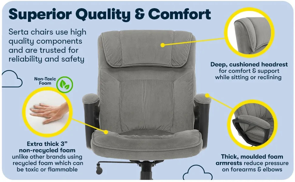 Office Chair Ergonomically Padded Layered Body Pillow